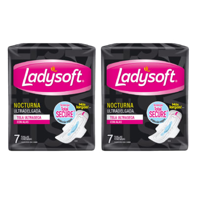 Toalla Ladysoft Nocturna pack X2 7 unidades c/u