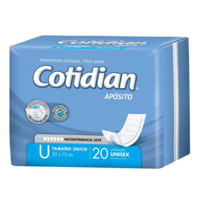 Apósitos Cotidian Unisex Incontinencia leve 20 unidades