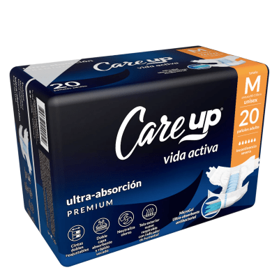 Pañal Adulto CARE UP Premium Talla M 20 unidades