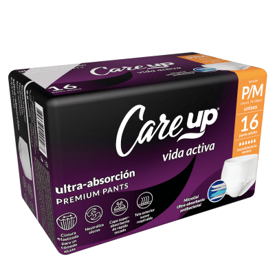 Pañales Care Up Pants Premium P/M 16u