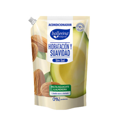 Acondicionador BALLERINA Sin Sal Palta y Almendra 900ML