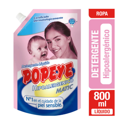 Detergente Popeye hipoalergénico 800ml