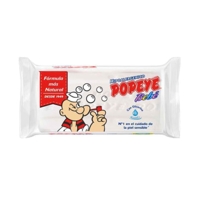 Jabón Popeye Bebé Blanco Hipoalergénico 170g