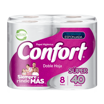 Papel Higiénico Confort 40mts x8