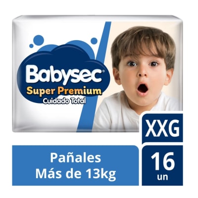Pañal Babysec Super Premium XXG X16