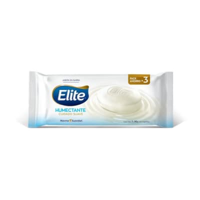 Jabon Elite Barra Cuidado Suave x3