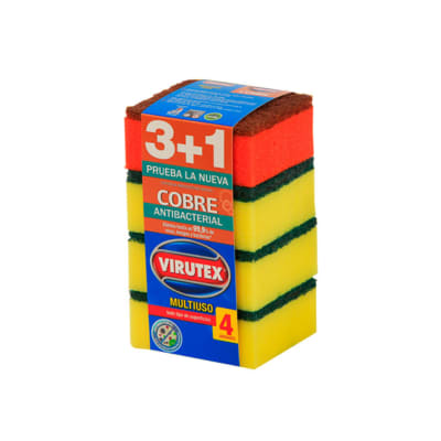 Esponja Virutex Antibacterial 4 unidades