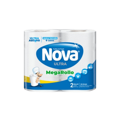 Toalla Nova Ultra Megarollo 2 unidades 24 metros