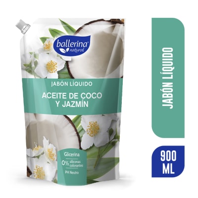 Jabón BALLERINA Aceite De Coco Y Jazmin 900ML