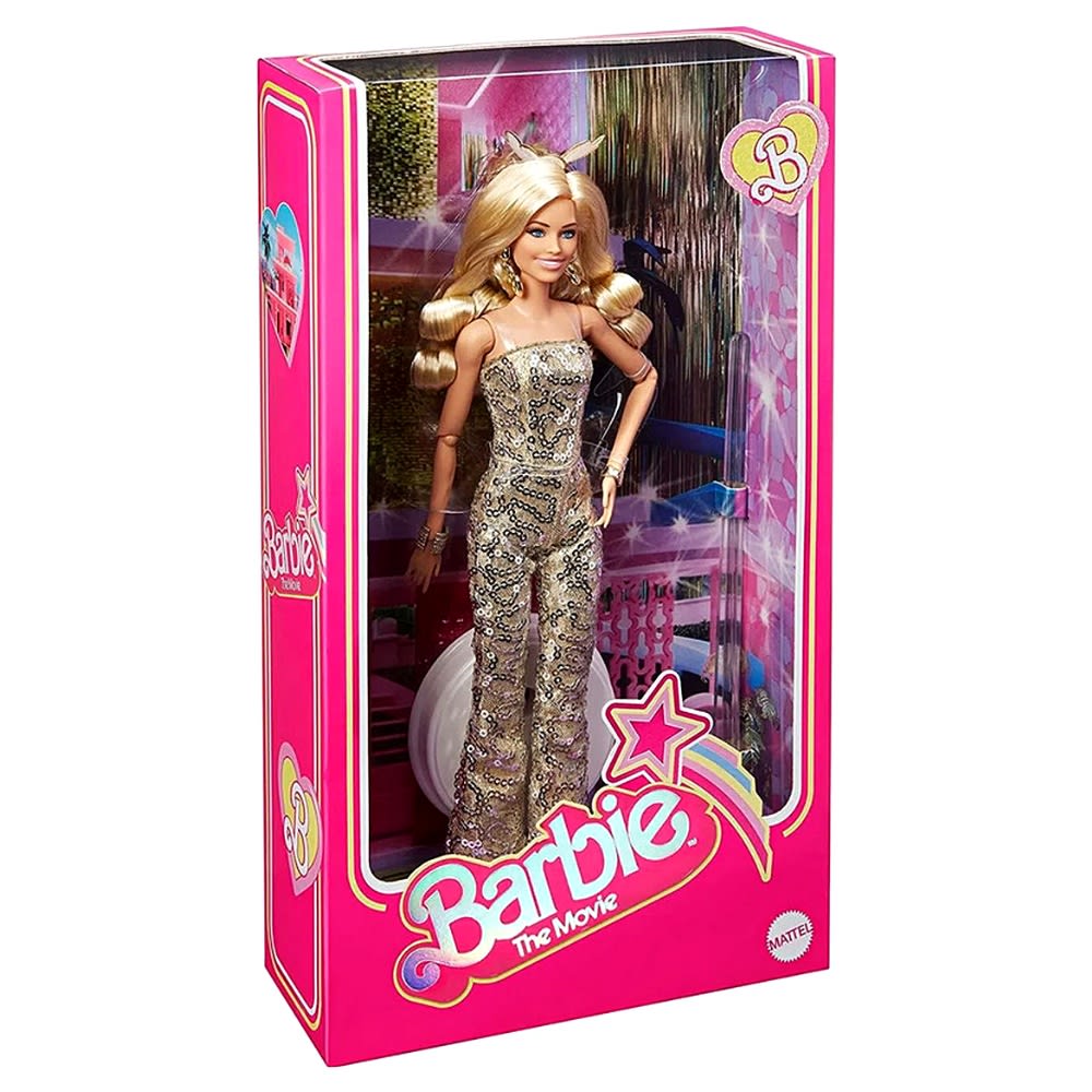 Muñeca Margot Robbie Barbie La Película con Ropa Dorada La