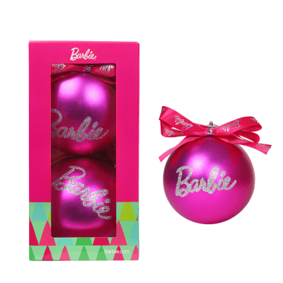 Set Bolas Navidad Arbol Barbie X2 unds 10cm Modelo 11