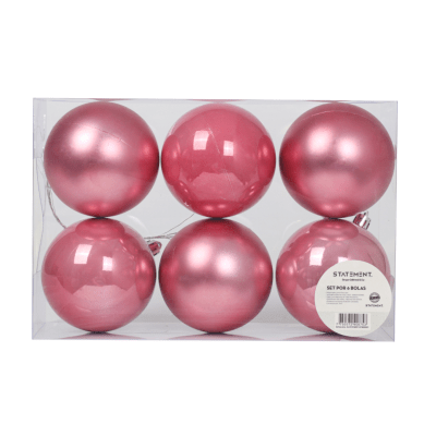 Set Bolas Navidad Arbol Barbie X6 unds 10cm Modelo 21