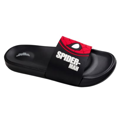 Sandalias Hombre Playeras Spiderman Negro1