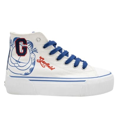 Zapatillas Urbanas Botin Mujer Garfield Blanco1