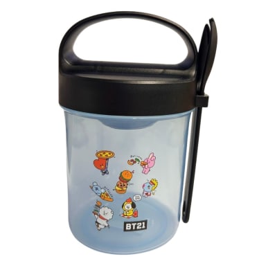 Taper con Cuchara Escolar BT21BTS Kpop Kawai 560 ML1