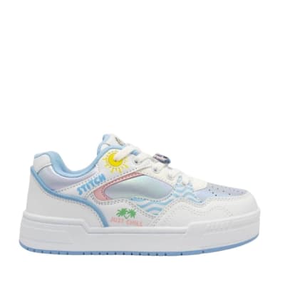 Zapatillas Niña Casual Stitch Verano Blanco Azul1