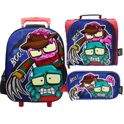 Maleta Oficio + Lonchera + Cartuchera Ultra Zombies Azul1