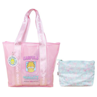 Pack Bolso de Playa Garfield Rosado + Neceser1