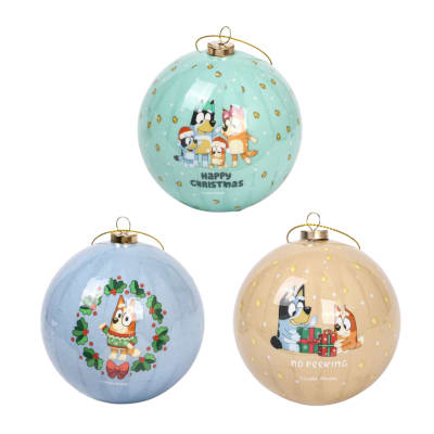 Set Bolas Navidad Arbol Bluey X3 unds 8cm Modelo 11