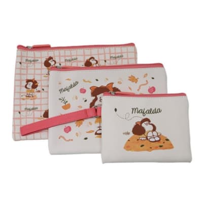 Set de Estuches x3 Mafalda Rojo1