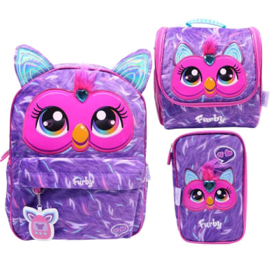Pack Escolar Mochila Furby Morado Oficio1