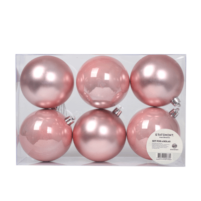 Set Bolas Navidad Arbol Barbie X6 unds 8cm Modelo 41