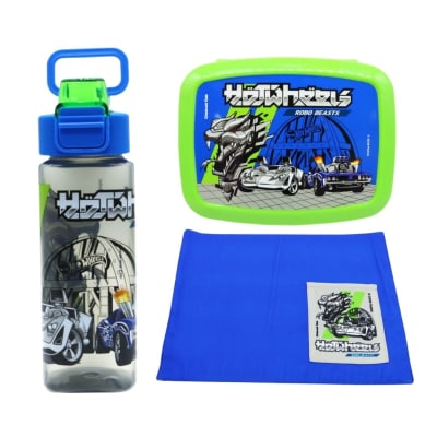 Pack Escolar Hot Wheels Tomatodo Con Pico 500ml + Taper Bento + Individual1