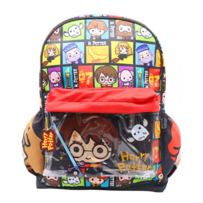 Harry Potter Mochila Kawaii Escolar Multicolor – Estilo caricatura, tamaño mediano1