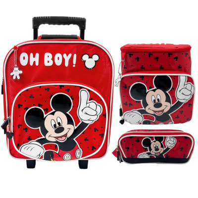 Pack Escolar Maleta Mickey Mouse Rojo Nido1