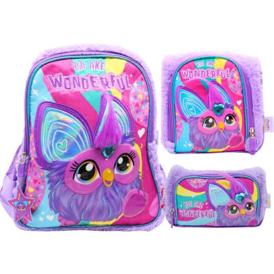Mochila Oficio + Lonchera + Cartuchera Furby1