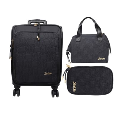 Maleta Oficio + Lonchera + Cartuchera Barbie Negra1