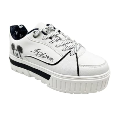 Zapatillas Mujer Mickey Mouse Casual Blanco1