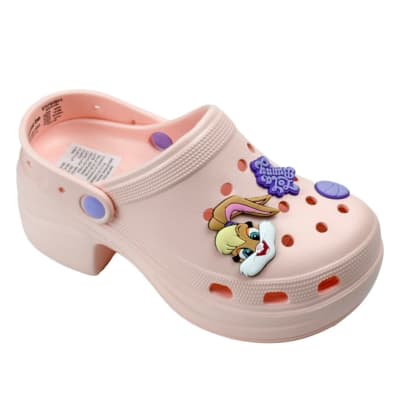 Sandalias Mujer Clog Casual Looney Tunes Rosado1