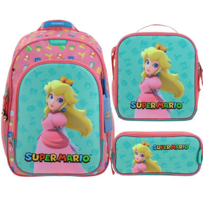 Pack Escolar Mochila Princesa Peach Mario Bros Nintendo Oficio1