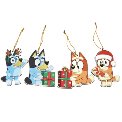 Set de adorno arbol navidad Bluey X4 unds 12cm Modelo 31