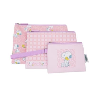 Set de Estuches x3 Snoopy Peanuts Rosado1