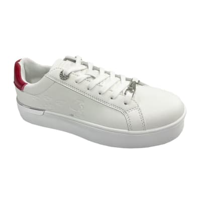 Zapatillas Urbanas Mujer Mafalda Blanco Rojo1