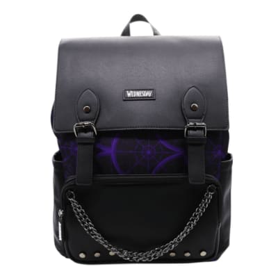 Mochila Oficio Merlina Addams Morado1
