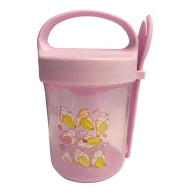 Taper con Cuchara Escolar Bananya Anime 560 ML1
