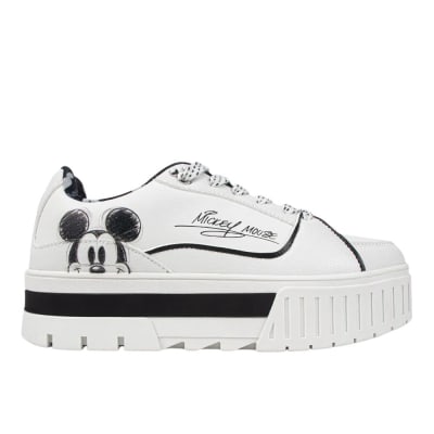 Zapatillas Mujer Mickey Mouse Casual Blanco1