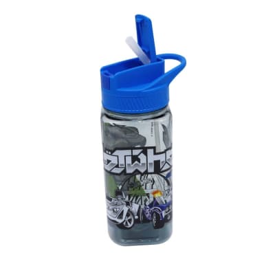 Tomatodo Escolar Botella Con Cañita Hot Wheels 500 ML1