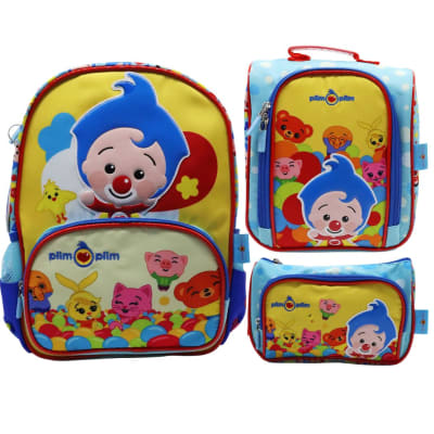 Pack Escolar Mochila Plim Plim y amigos1