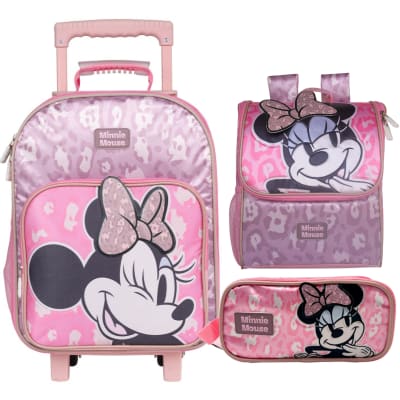 Pack Escolar Maleta Minnie Mouse Rosado Oficio1