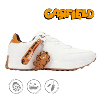 Zapatillas Blancas Mujer Garfield1