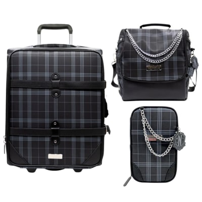 Maleta Oficio + Lonchera + Cartuchera Merlina Addams Con Rayas1