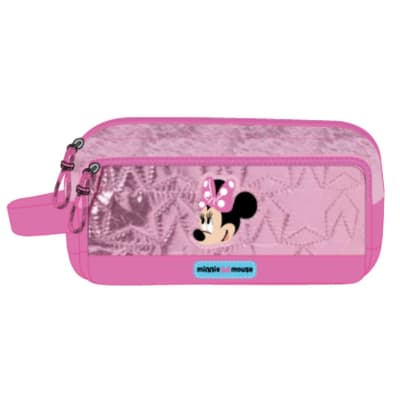 Cartuchera Escolar Premium Disney Minnie Mouse Rosada Brillante Niña1
