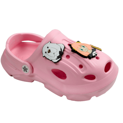 Sandalias Niña Clog Casual Spy x Family Anya Anime Rosado1