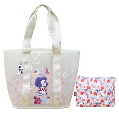 Pack Bolso de Playa Mafalda Blanco + Neceser1