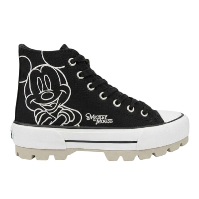 Zapatillas Mujer Mickey Mouse Botin Negro1