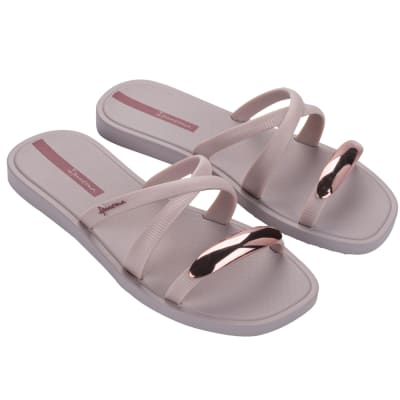 Sandalias Deluxe Mujer Ipanema Metal Chic Plateado1